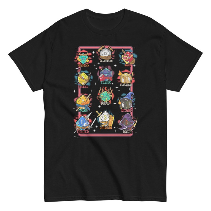 T-shirts: RPG Roles Geek Gamer