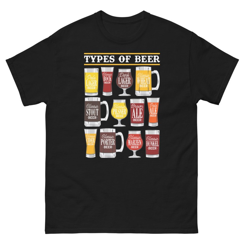 T-shirts: Beer Types Graphic Tee