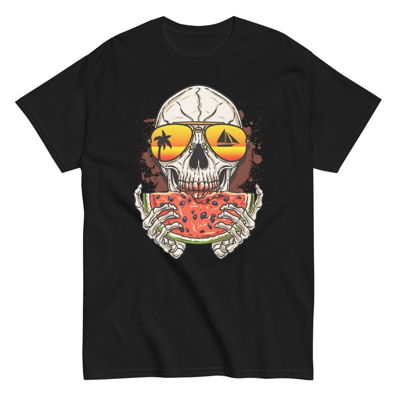 T-shirts: Skull Summer Watermelon