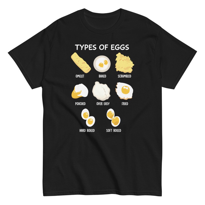 T-shirts: Egg Cooking Styles Chart