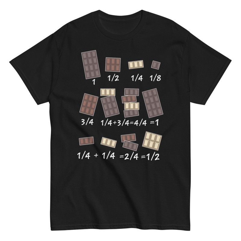 T-shirts: Mathematical Chocolate Fractions
