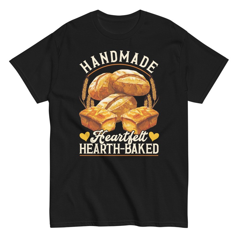 T-shirts: Handmade Heartfelt Bread Design