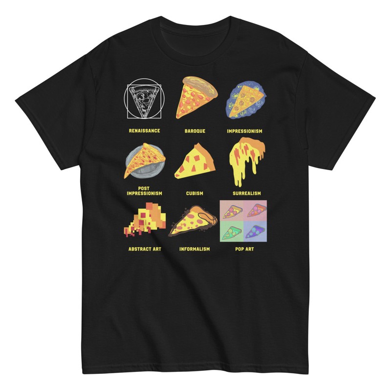 T-shirts: Art Styles with Pizza