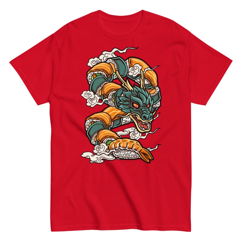 T-shirts: Dragon Sushi Japanese Art
