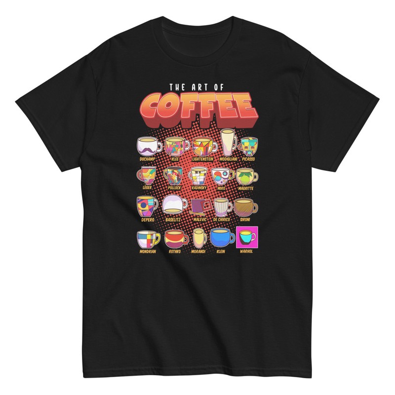 T-shirts: Coffee Art Inspired by Famous Painters