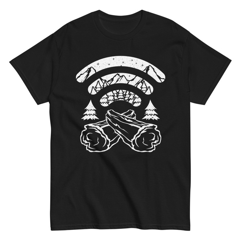 T-shirts: Camping in the Mountains Without Wifi