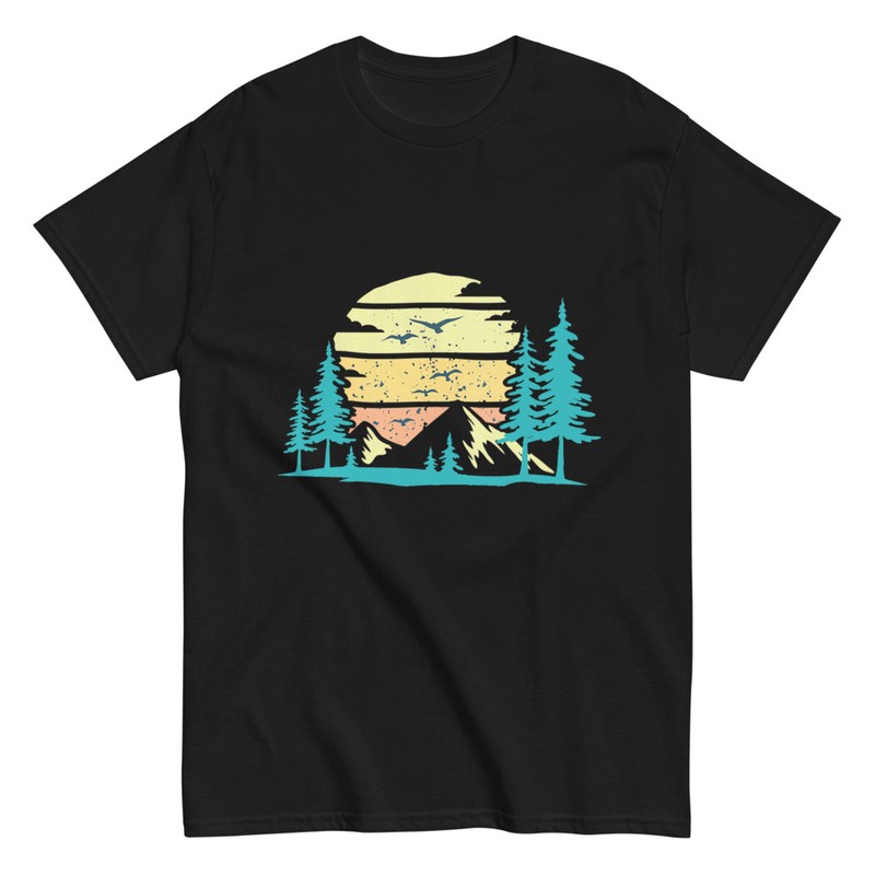 T-shirts: Forest and Retro Sunset