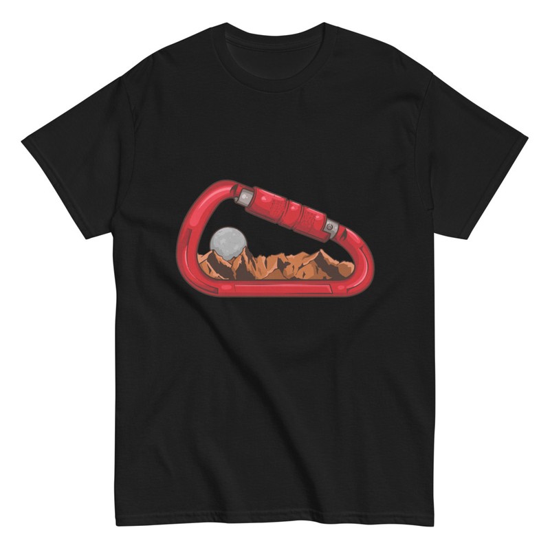 T-shirts: Mountain Carabiner and Full Moon
