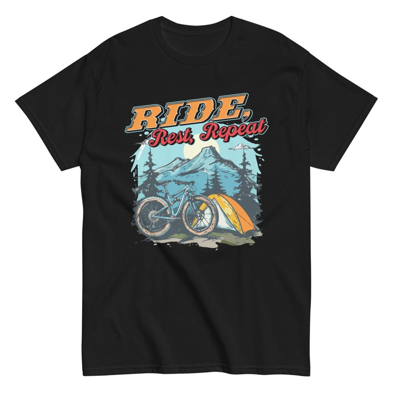 T-shirts: Ride Rest Repeat Adventure