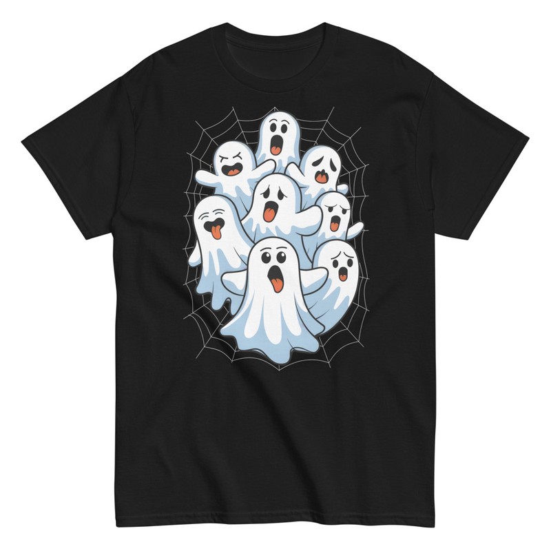 T-shirts: Funny Ghosts on Spider Web Halloween