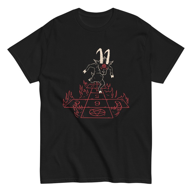 T-shirts: Demon Goat Hell's Hopscotch Halloween