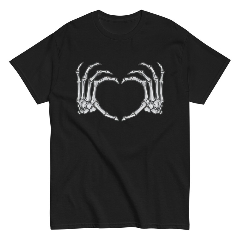 T-shirts: Skeleton Hands in Heart Shape Halloween