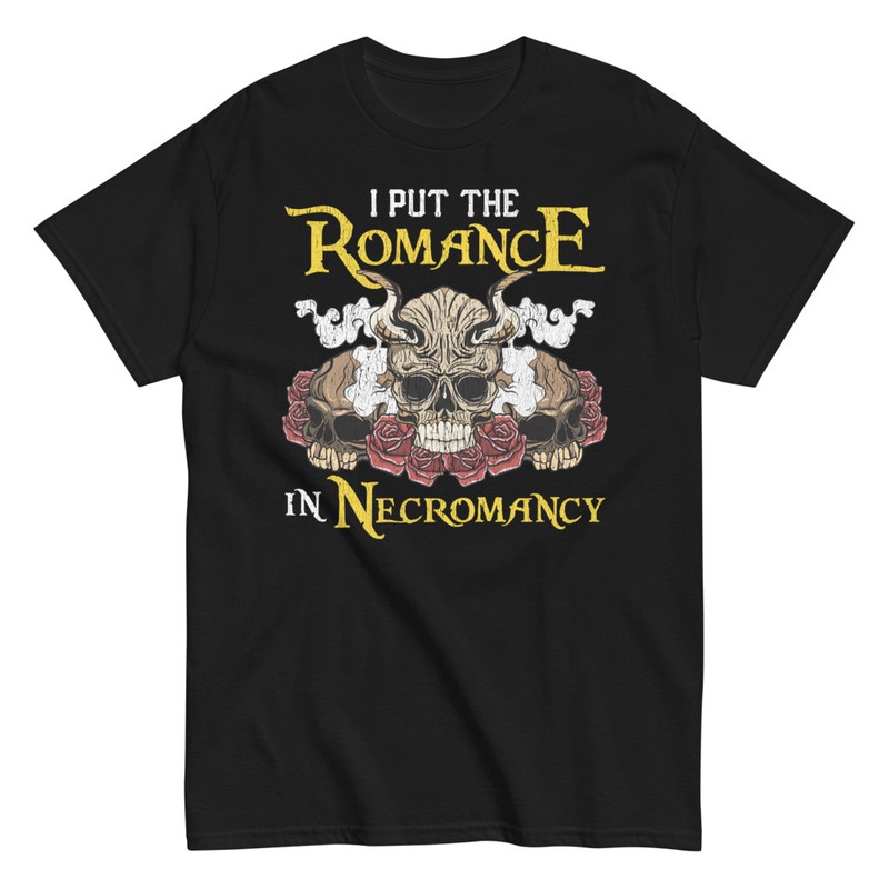 T-shirts: Romance and Necromancy T-Shirt - Dark Gothic Style