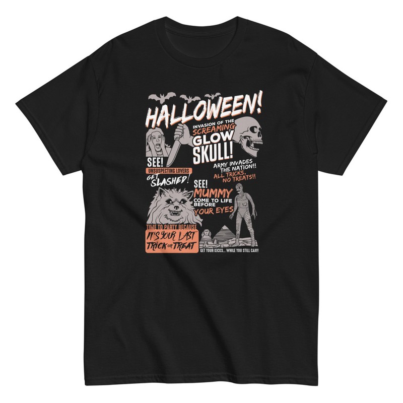 T-shirts: Halloween Retro Horror Movie Comic  for Thrill See