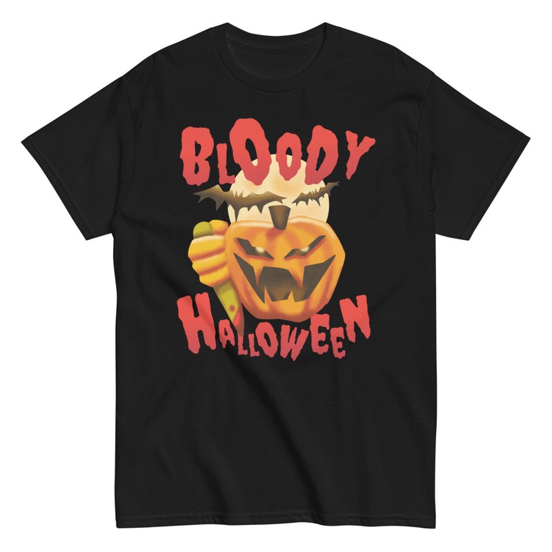 T-shirts: Halloween Bloody Pumpkin T-shirt