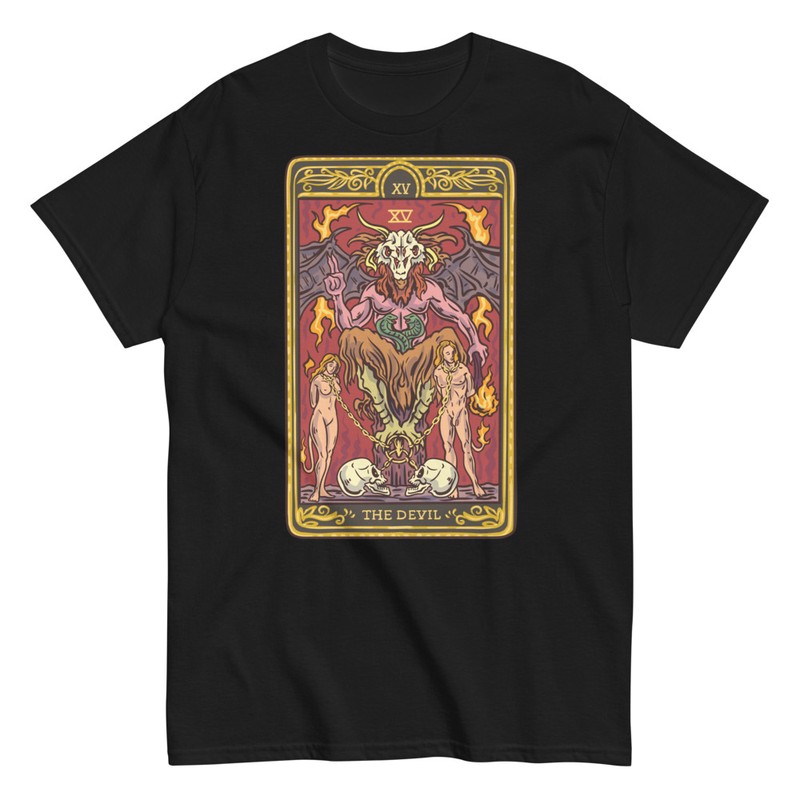 T-shirts: Tarot T-Shirt The Devil