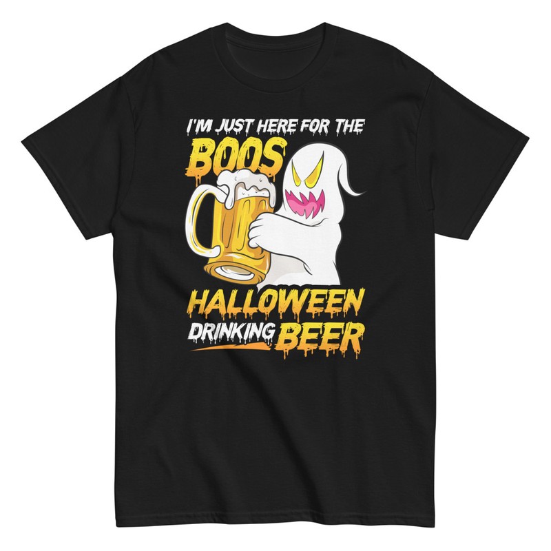 T-shirts: T-shirt with Halloween Beer Ghost