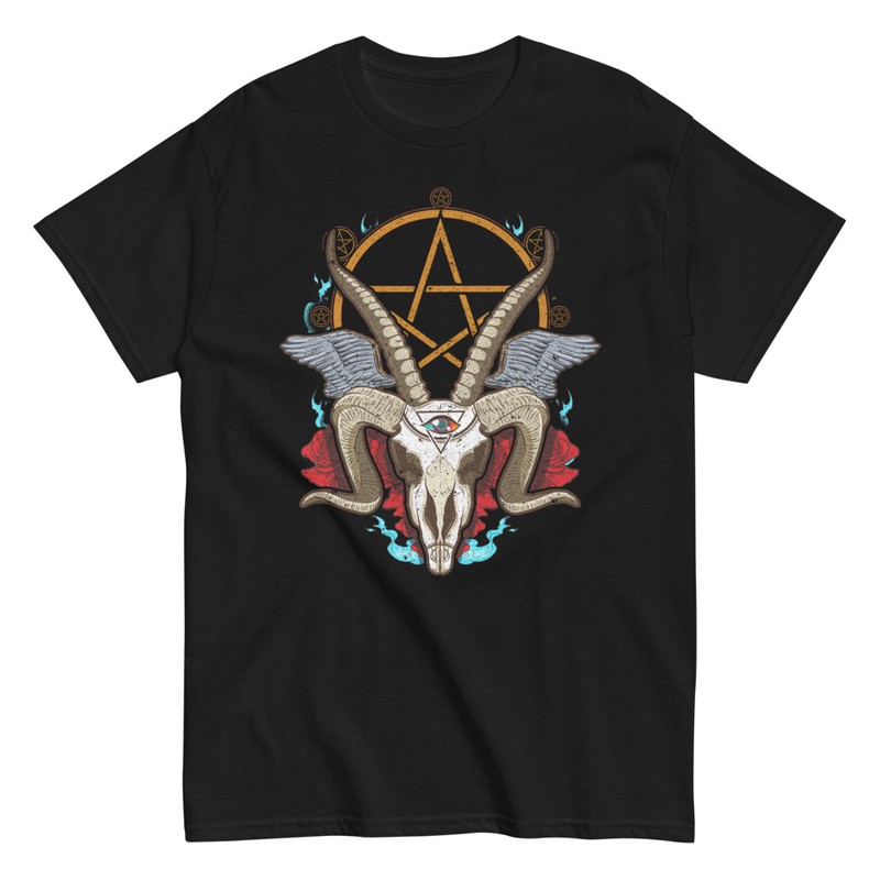 T-shirts: Mystical Baphomet Goat with Pentagram