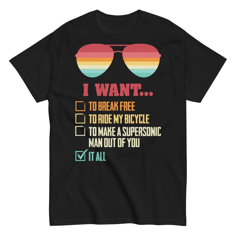 T-shirts: Rock T-Shirt Queen Songs 'I Want...'