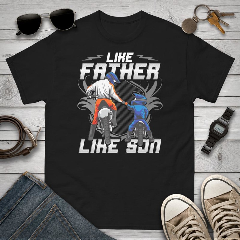 T-shirts: Like Father Like Son Motocross