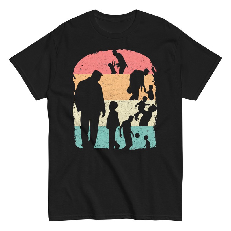 T-shirts: Father and Son Silhouettes Vintage
