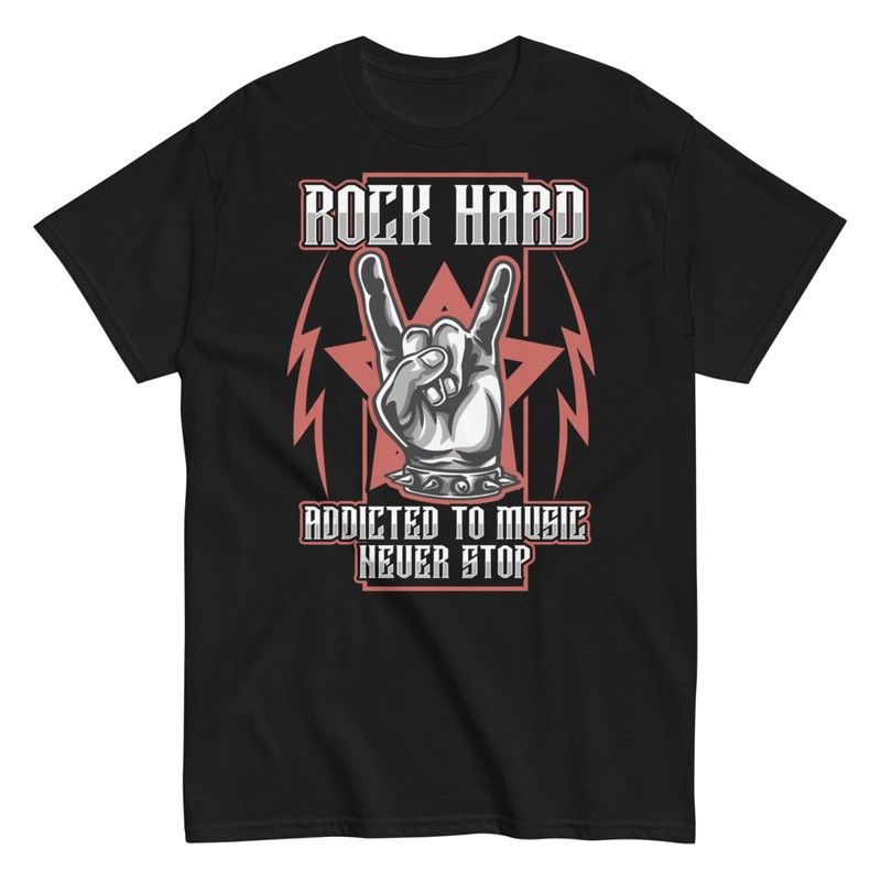 T-shirts: Rock Hard Music Addict