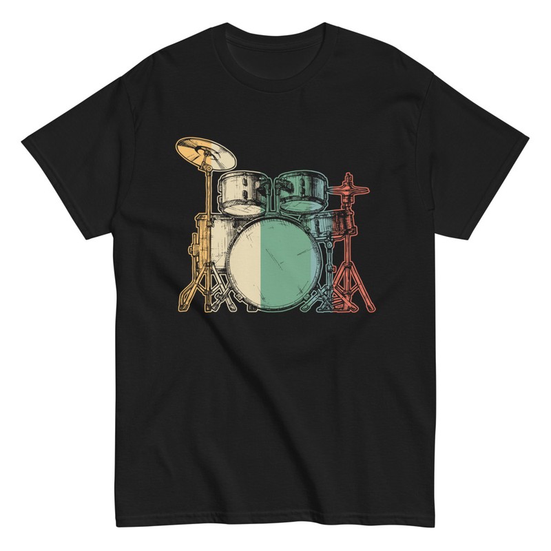 T-shirts: Vintage Rock Band Drum Kit
