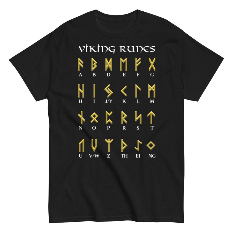 T-shirts: Viking Runes Alphabet