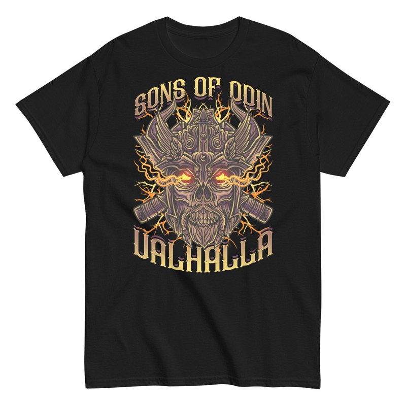 T-shirts: Viking Skull Sons of Odin