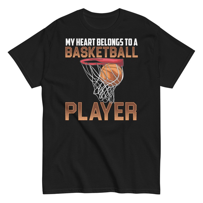 T-shirts: Heart Belongs to Basketball Player