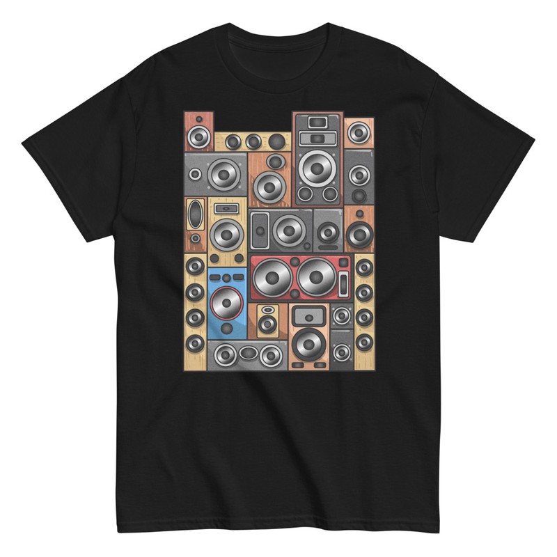 T-shirts: Retro Speaker Concert Power