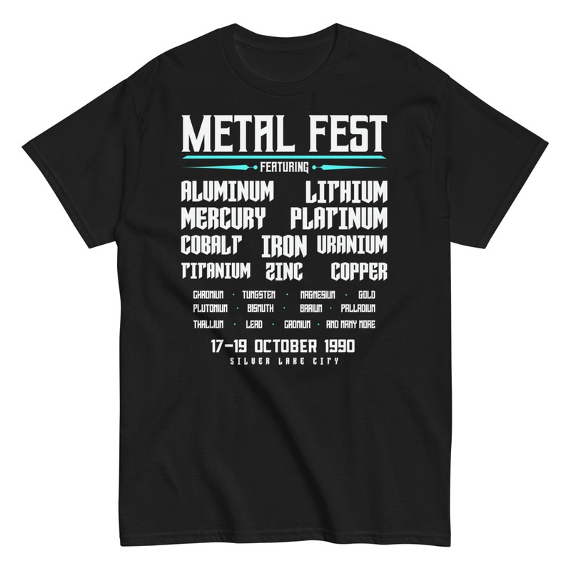 T-shirts: Heavy Metal Chemistry Concert Poster