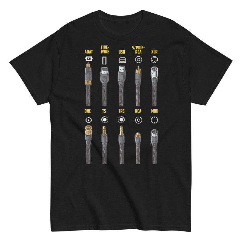 T-shirts: Audio Cables Sound Technician