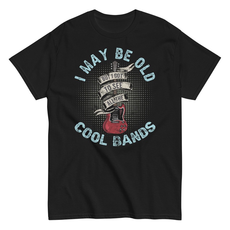 T-shirts: Old Rocker Cool Bands Guitar