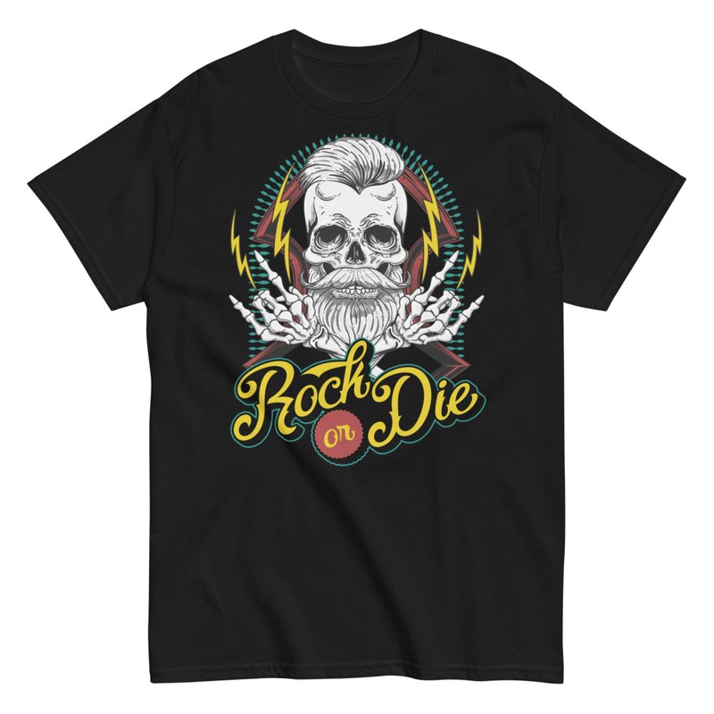 T-shirts: Hipster Skeleton Rock or Die