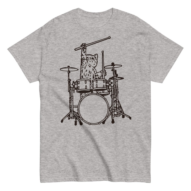 T-shirts: Rock Drummer Cat