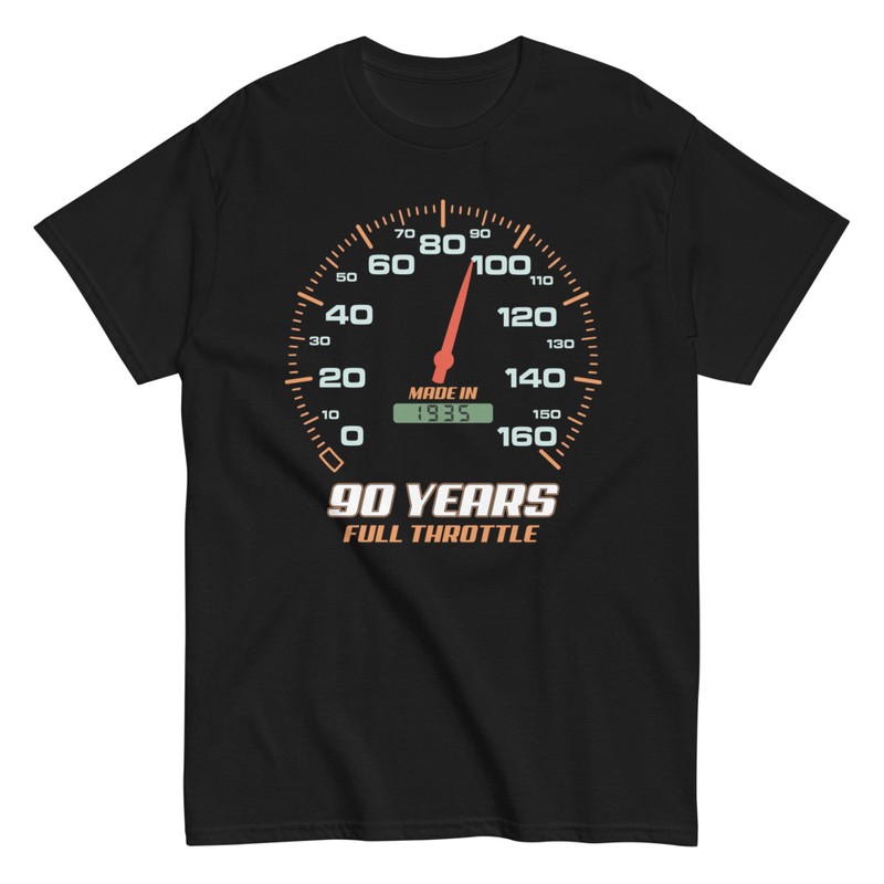 T-shirts: 90 Birthday Gift 90 Years Full Throttle