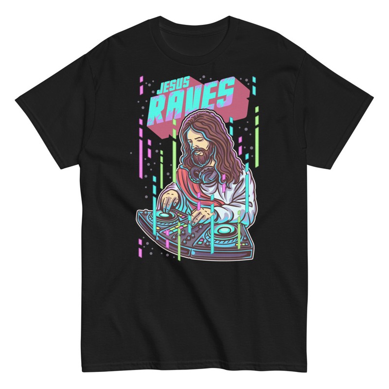 T-shirts: Jesus Raves: Divine DJ