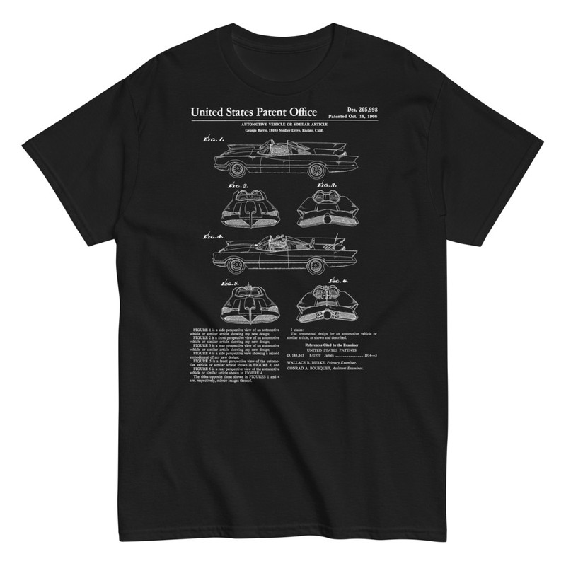 T-shirts: Batmobile Patent