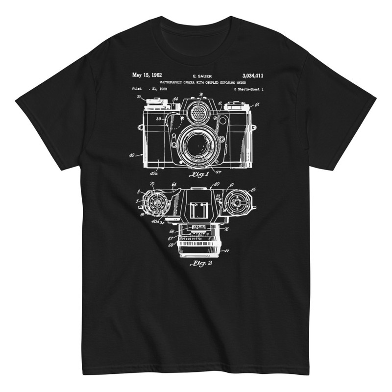 T-shirts: Camera Patent Design
