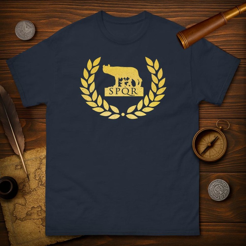 T-shirts: SPQR She-Wolf and Laurel Wreath