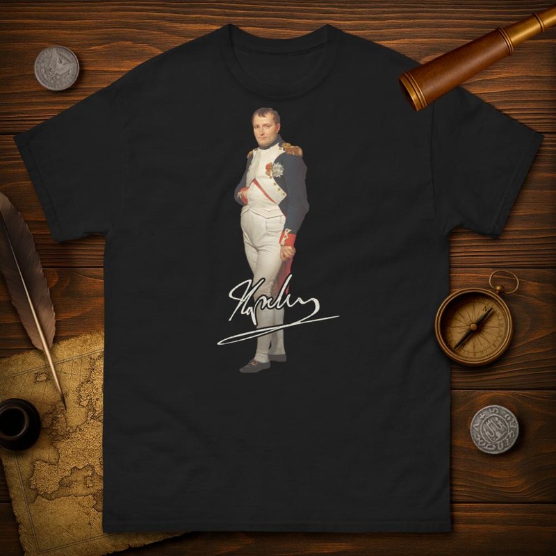 T-shirts: Napoleon Bonaparte Portrait and Signature