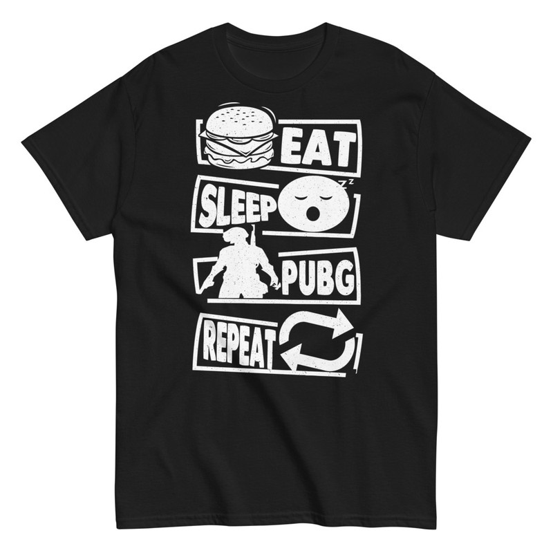 T-shirts: Eat Sleep PUBG Repeat
