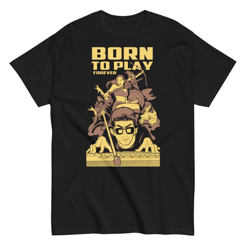 T-shirts: Born to Play Retro