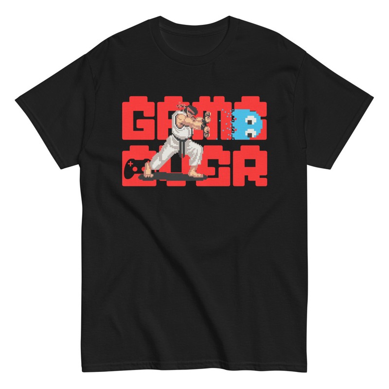 T-shirts: Ryu and Ghost Arcade Game Over