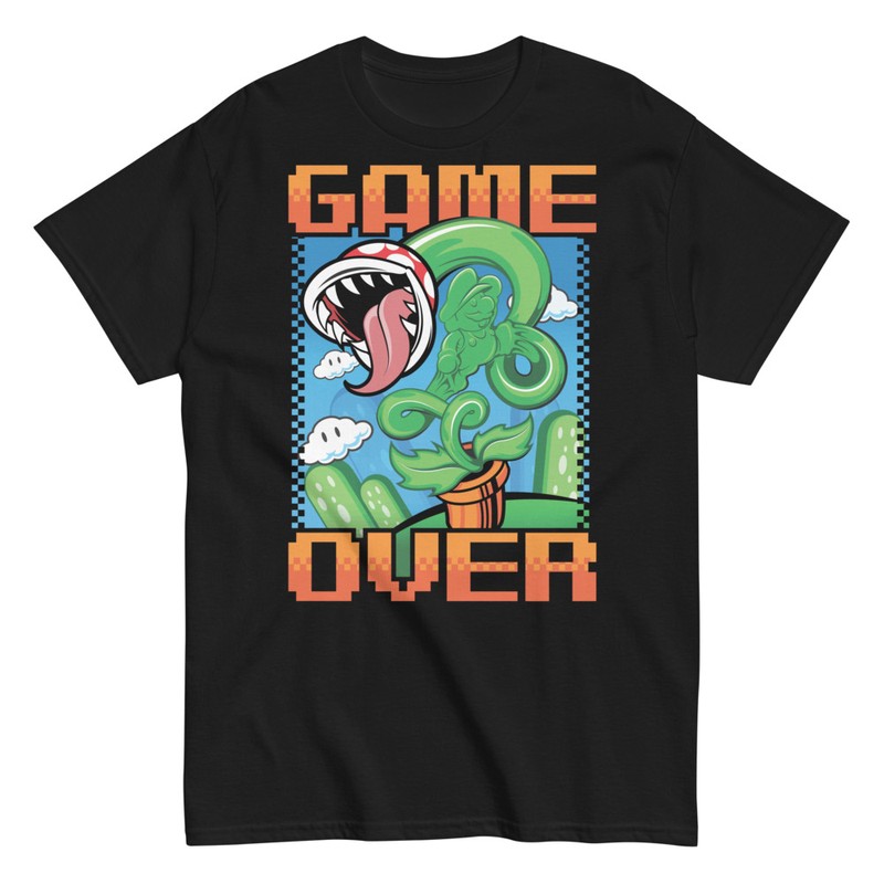 T-shirts: Retro Plant Game Over