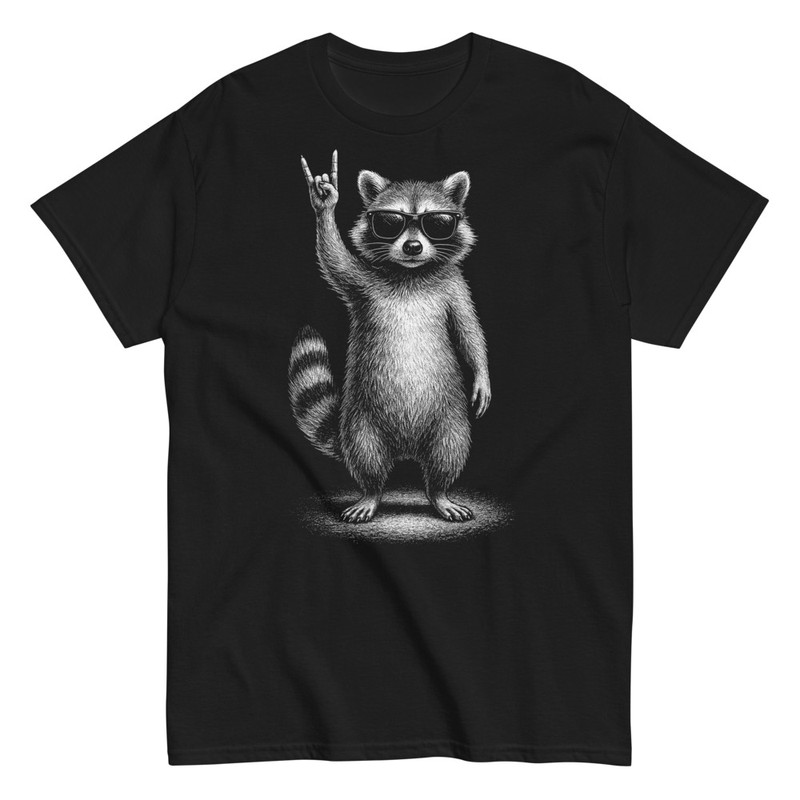 T-shirts: Cool Raccoon with Sunglasses Rock