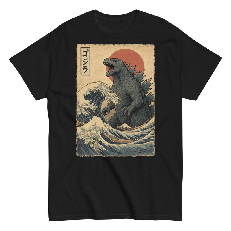 T-shirts: Godzilla and Great Wave
