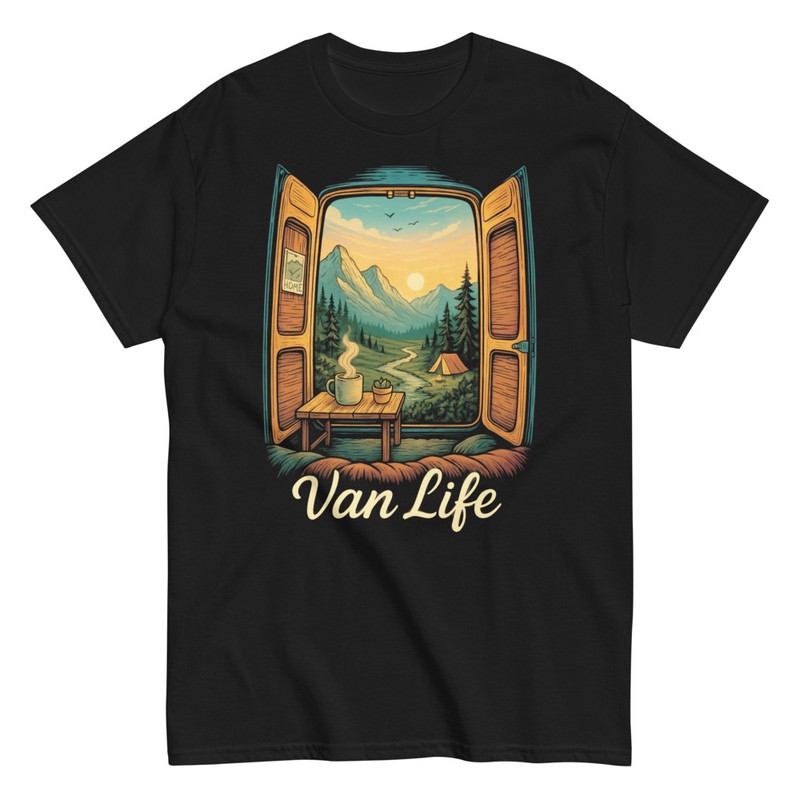 T-shirts: Van Life Adventure Art