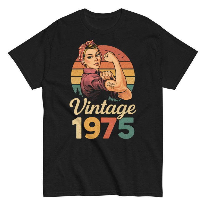 T-shirts: 50th Birthday Gift Women Vintage 1975